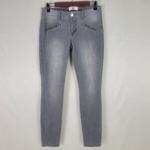 Cabi Jeans Womens‎ 6 Gray Low Rise Denim Skinny Leg Zip Pocket Charcoal Wash